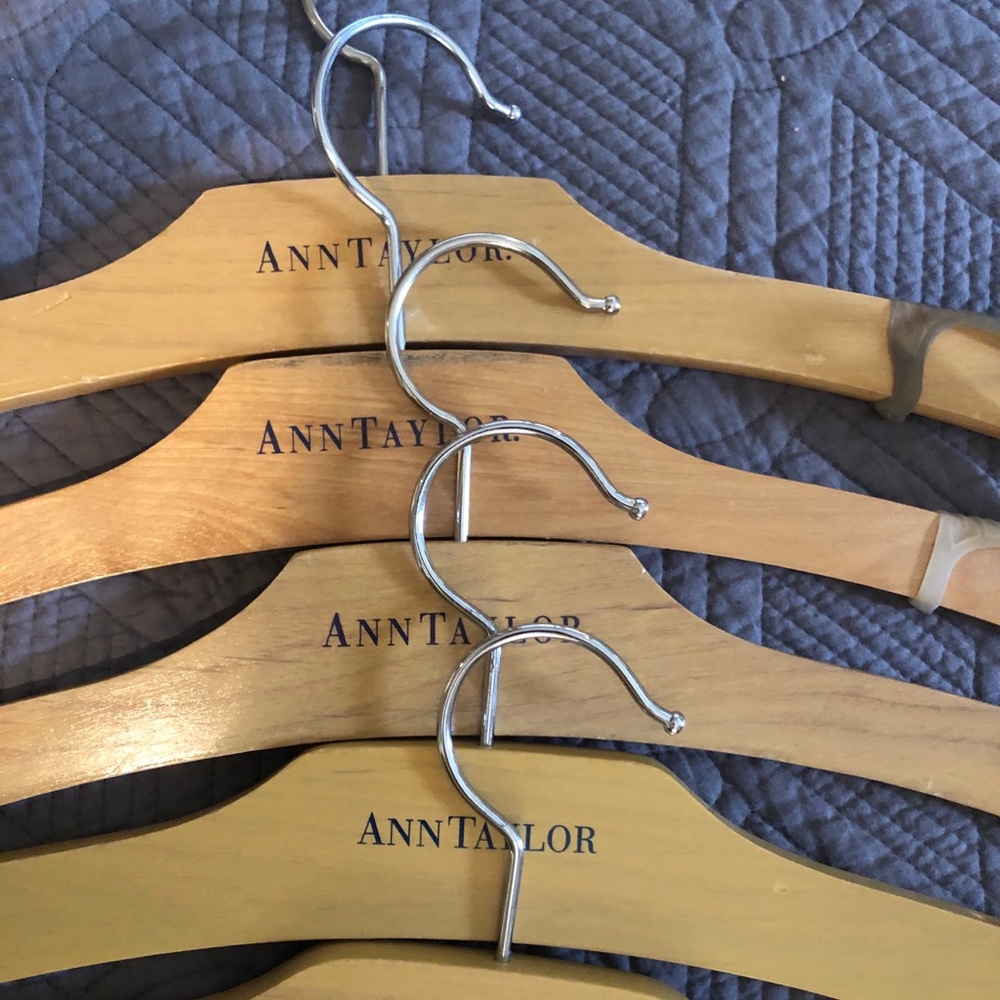 5 boutique quality wood hangers bundle